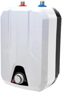 Electric Mini Tank Water Heater 1.5KW 2.1 Gallon Small Under Sink Counter RV Electric Hot Water Heater for Kitchen Household Adjustable Temperature 131-158℉ -
