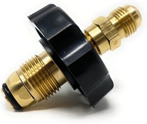 Soft Nose POL Propane Gas Tank Adapter Plug with FULL Flow x 1/4 inch Male NPT fitting includes adapter for 3/8 inch Male Flare [910-514] w/O-ring for Brass Nipple to Open Safety Valve : Patio, Lawn & Garden